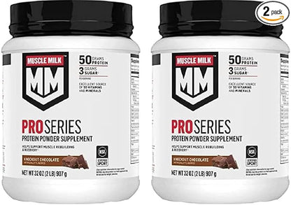 Muscle Mlk Pro Series 50 Knockout Chocolate, 2 Pounds (Pack of 2)