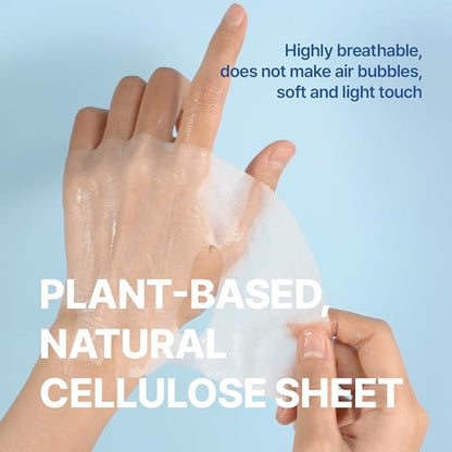 Silk Peptide Authentic Glow Sheet Mask, firming and lifting for dry skin, Korean glass skin and instant glow, and tightening, pore shrink, rejuvenate, easy & quick, Korean skincare, 10 sheets/0.7 oz