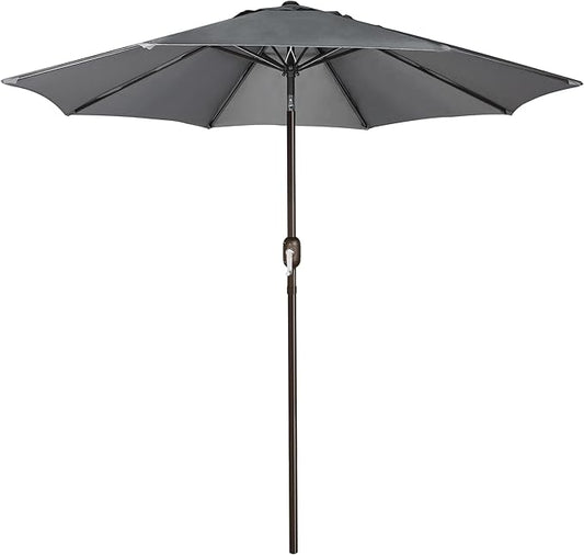 Blissun 9' Outdoor Patio Umbrella, Outdoor Table Umbrella, Yard Umbrella, Market Umbrella with 8 Sturdy Ribs, Push Button Tilt and Crank