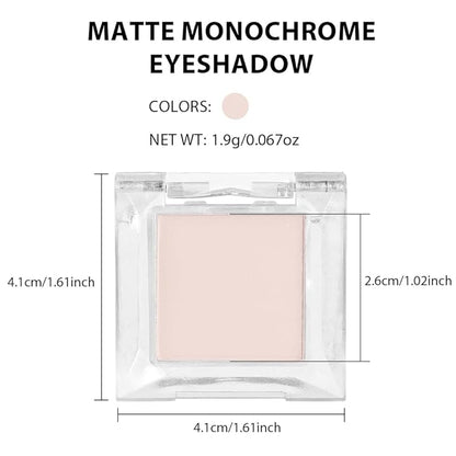 Eyeshadow Single Matte, High-Pigment Monochrome Eye Shadow Pressed Powder, Everyday Velvety Silky Eye Makeup Looks, Professional Long-Lasting Waterproof Single Eyeshadow Palette, Light Nude 01