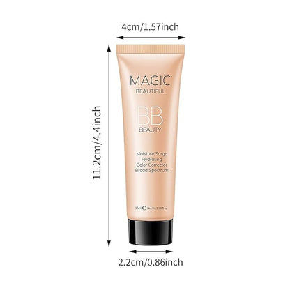 Sulily 2 Pcs BB Cream Full Coverage Foundation,Hydrating BB Cream(ivory)