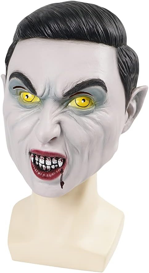 EraSpooky Vampire Mask for Men Halloween Costume Novelty Full Head Latex Masks