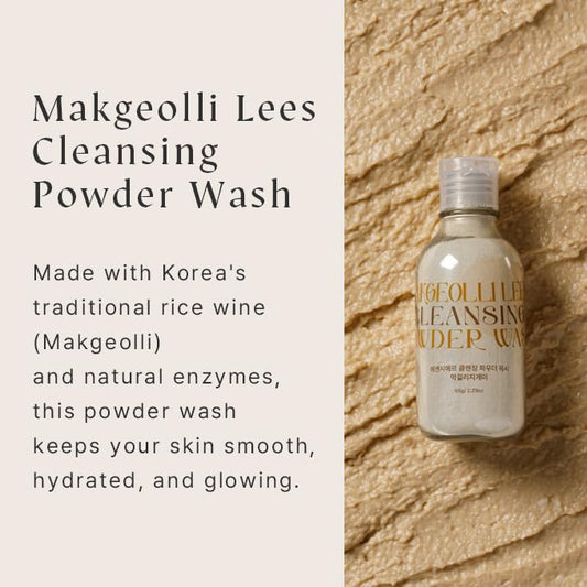 Makgeolli Lees Cleansing Powder Wash | Enzyme Face Rice Mask | Exfoliating & Glow & Moisture | 2-in-1 Function | Korean Skin Care | 65g(2.29oz)