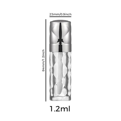 silver Empty lip gloss tubes with wand prismatic Lipgloss tube containers for lip oil packing