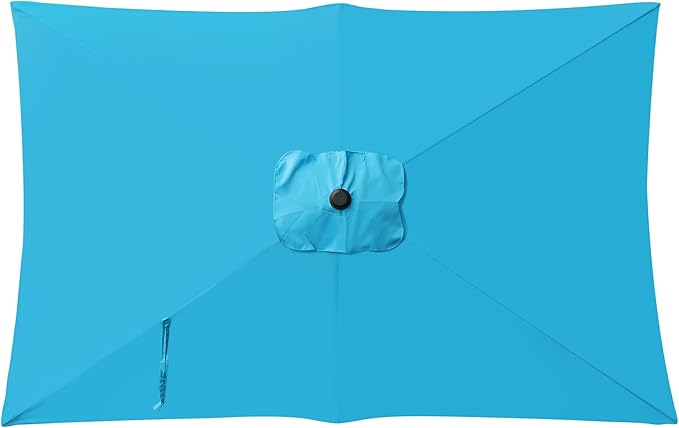 Blissun Rectangular Patio Umbrella, Table Market Umbrella with Tilt and Crank, Outdoor Umbrella for Garden, Deck, Backyard, Pool and Beach
