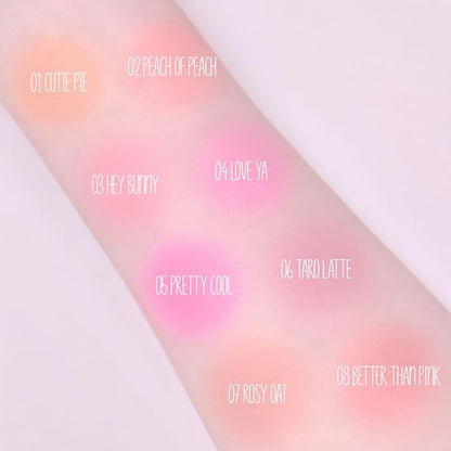 HOLIKA HOLIKA Colored Milk Cream Blush 05 PRETTY Clean, Buildable