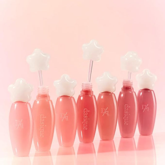 dasique Pure Water Lip Gloss 0.09 oz | Variety of Colors | Dewy Gloss | Buildable Gloss Tesxture | Non-Sticky | K-beauty (#08 Creamy Pink)