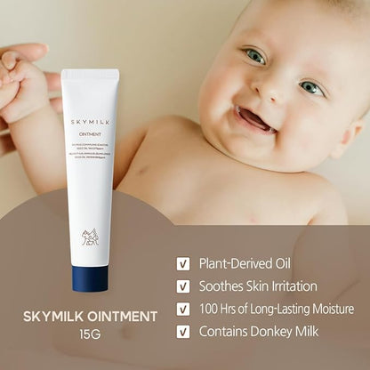Plant Oil Ointment with Donkey Milk | 15g | Soothing | Moisturizing | Hypoallergenic | Non- Irritating | Ideal for Sensitive Skin