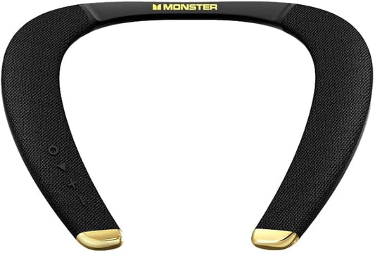 Monster Boomerang Petite Neckband Bluetooth Speakers, Neck Speaker with 15H Playtime, aptX High Fidelity 3D Stereo Sound, Low Latency, Built-in Mic, IPX5 Waterproof Wearable for Home Outdoor
