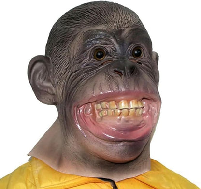 Realistic Monkey Mask Funny Gorilla Mask Costume Monkey Suit Halloween Animal Masks for Adults Cosplay