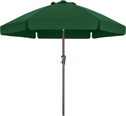 ABCCANOPY 7.5ft Patio Umbrella, Outdoor Table Umbrella with Push Button Tilt and Crank, Market Umbrella for Patio Pool Garden Deck (Green)