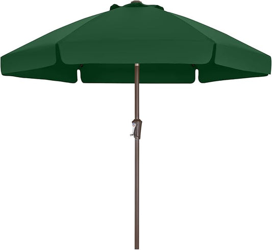 ABCCANOPY 7.5ft Patio Umbrella, Outdoor Table Umbrella with Push Button Tilt and Crank, Market Umbrella for Patio Pool Garden Deck (Green)