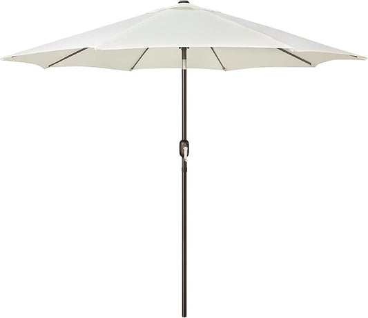 Blissun 9' Outdoor Patio Umbrella, Outdoor Table Umbrella, Yard Umbrella, Market Umbrella with 8 Sturdy Ribs, Push Button Tilt and Crank