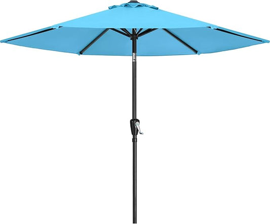 ABCCANOPY 7.5FT OutdoorPatio Umbrella, UV Protection Table Umbrella w/Crank for Easy Set Up, Suitable for Garden, Lawn, Deck & Backyard (Turquoise)