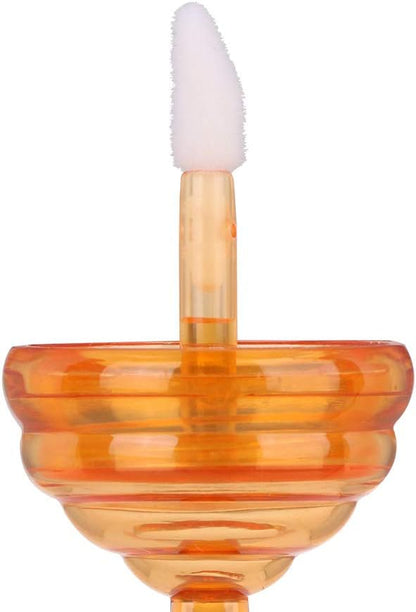 RONRONS 20 Pieces Lip Gloss Tubes, 5.5ml/0.19oz Clear Lip Gloss Containers Amber Honecomb Shaped with Wand Empty Lip Balm Bottle Dispenser with Rubber for DIY Lipstick Cosmetic Sample
