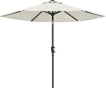 ABCCANOPY 7.5FT Outdoor Patio Umbrella, Table Umbrella w/Crank for Easy Set Up, Suitable for Garden, Lawn, Deck & Backyard (Light Beige)