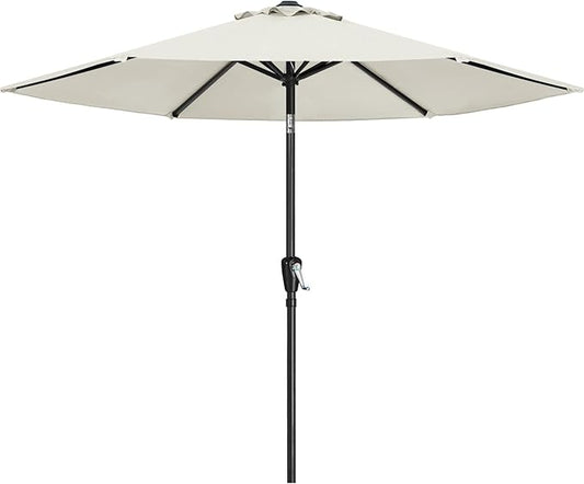 ABCCANOPY 7.5FT Outdoor Patio Umbrella, Table Umbrella w/Crank for Easy Set Up, Suitable for Garden, Lawn, Deck & Backyard (Light Beige)