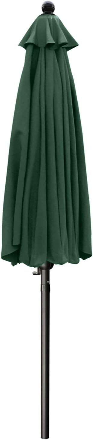 ABCCANOPY 7.5ft Patio Umbrella, Outdoor Table Umbrella with Push Button Tilt and Crank, Market Umbrella for Patio Pool Garden Deck (Green)