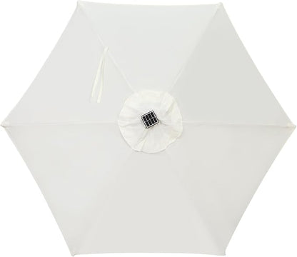 Blissun 7.5 ft Solar Umbrella, 18 LED Lighted Patio Umbrella, Table Market Umbrella