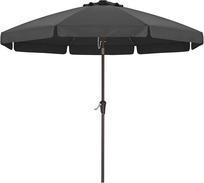 ABCCANOPY Patio Umbrella 11ft, Outdoor Table Umbrella with Push Button Tilt and Crank, 8 Ribs Umbrella for Patio Pool Garden Deck (Dark Gray)