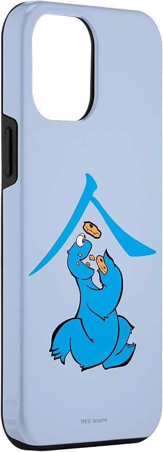iPhone 12 Pro Max Sesame Street Cookie Monster Eat in Kanji Case