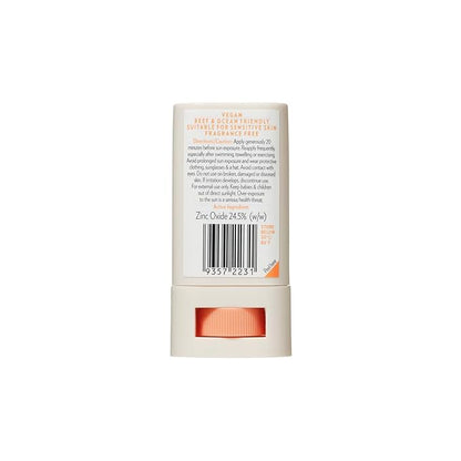 Natural Zinc Stick, Medium Tint, SPF 50+ - Broad Spectrum, Water Resistant, Vegan, 24.5% Zinc Oxide - Pocket Size, Reef Safe, 0.7 oz
