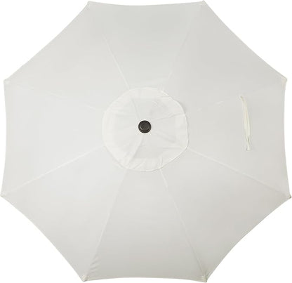 Blissun 9' Outdoor Patio Umbrella, Outdoor Table Umbrella, Yard Umbrella, Market Umbrella with 8 Sturdy Ribs, Push Button Tilt and Crank