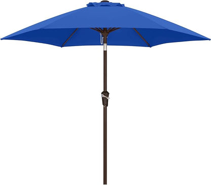ABCCANOPY 7.5FT OutdoorPatio Umbrella, UV Protection Table Umbrella w/Crank for Easy Set Up, Suitable for Garden, Lawn, Deck & Backyard (Blue)
