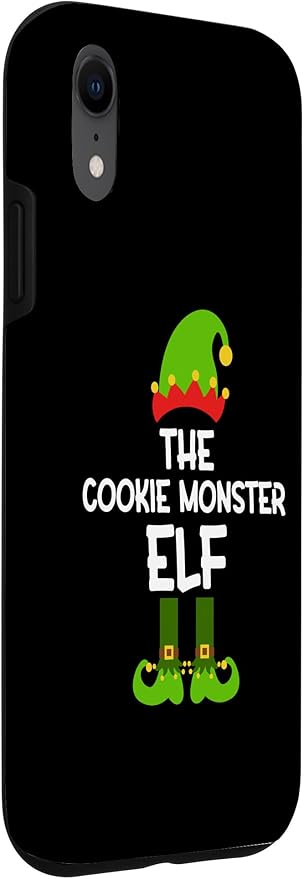 iPhone XR The Cookie Monster Elf for Matching Family Christmas Case