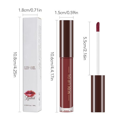 Hydrating Lip Glow Oil, Plumping Lip Oil, Tinted Lip Plumper Gloss,Younger-Looking Lips | Nourishing Long Lasting Non-Sticky Hydrating & Smoothing Lip Treatment Cruelty Free 11#