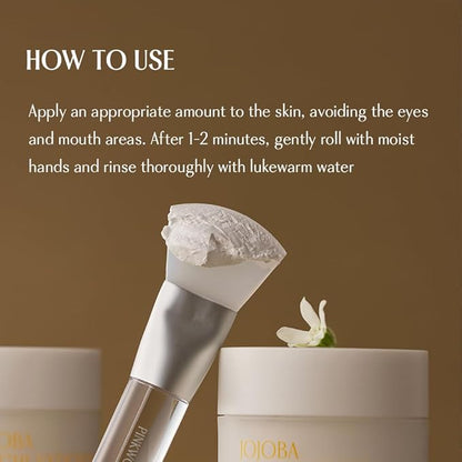 Jojoba Mochi-Vation™ Cream Mask 3.17oz (90g), Clay Mask with Organic Jojoba Oil and Korean Rice Extract, Wash-Off Face Mask, Korean Glass Skin