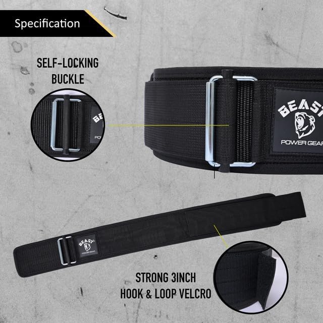 Self-Locking Gym Belt - Weight Lifting Belt 4