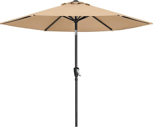 ABCCANOPY 7.5FT Outdoor Patio Umbrella, UV Protection Table Umbrella for Easy Set Up, Suitable for Garden, Lawn, Deck & Backyard (Tan)