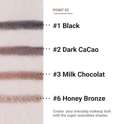 ETUDE Proof 10 Gel Pencil Liner 0.3g (#6 Honey Bronze) | Creamy Gel Texture Eyeliner with Wearable Shades to Create Precise Line Eye Makeup without Efforts, Korean Makeup, Perfect for Gift