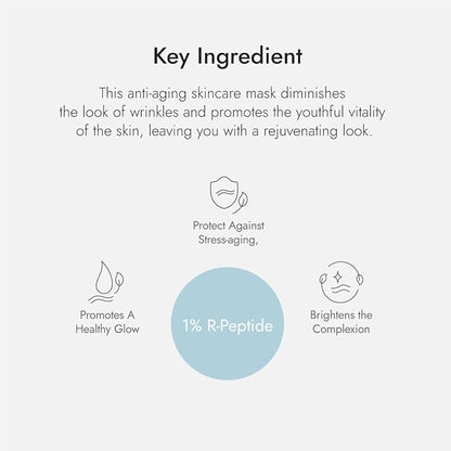 AS OF TODAY Peptide Renewing Facial Mask (5 EA, 28ml) - Hydrating & Rejuvenating with Pure Peptides for Wrinkles, Deep Moisture, Soothing Care, Radiant Glow, Clean Beauty, Cruelty-Free, Made in Korea