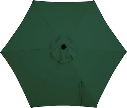 Yaheetech 7.5ft Outdoor Patio Umbrella, Outdoor Table Umbrella with Push Button Tilt and Crank, Market Umbrella Yard Umbrella for Garden, Deck, Backyard, Pool, Dark Green