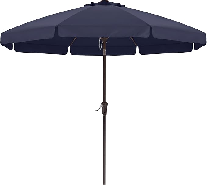 ABCCANOPY Patio Umbrella 9ft, Outdoor Table Umbrella with Push Button Tilt and Crank, 8 Ribs Umbrella for Patio Pool Garden Deck (Navy Blue)
