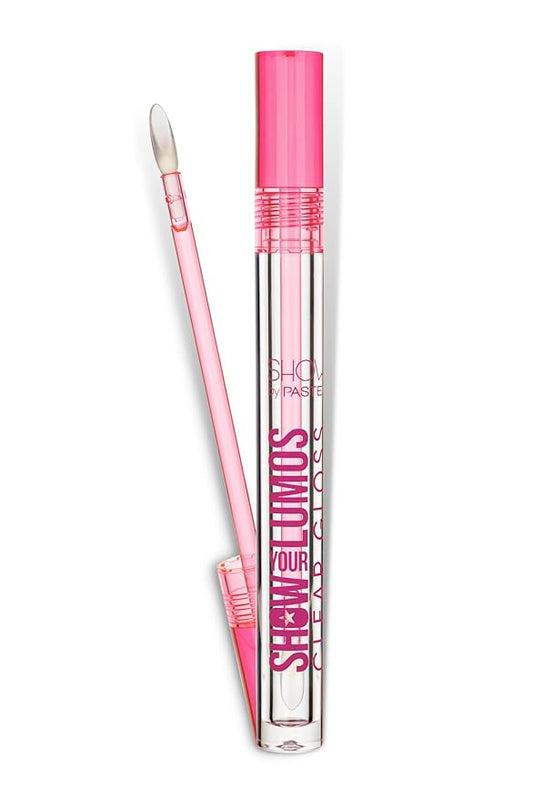 Show Your Lumos Clear Gloss | Transparent Silicone Applicator | Colorless Transparent Texture | Lightweight Formula | Ultra-Luminous | Voluminous Lips | Wet Finish