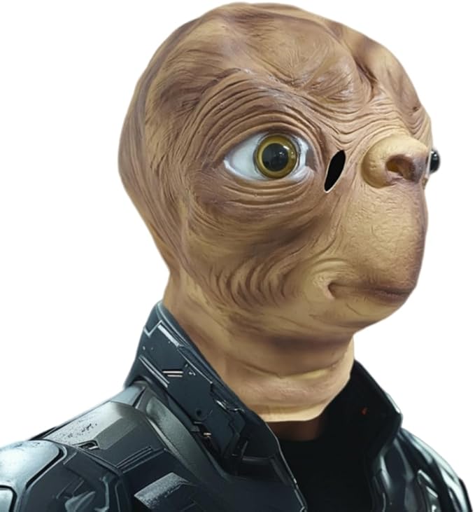 Horror Alien Mask - Realistic Full Head Cover Halloween Cosplay Latex Masks Creepy Movie Costume Props Party Carnival Dress Up Helmet