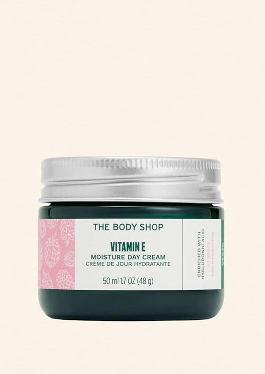 The Body Shop Vitamin E Moisture Cream – Fast Absorbing – Hydrates, Moisturizes and Protects – For Dehydrated Skin – 1.7 oz