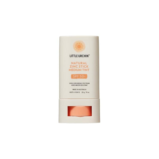 Natural Zinc Stick, Medium Tint, SPF 50+ - Broad Spectrum, Water Resistant, Vegan, 24.5% Zinc Oxide - Pocket Size, Reef Safe, 0.7 oz