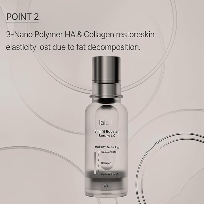 Slimfit Booster Serum l 3-Nano Lipolytic Serum for Puffy Face, Double-Chin with Deoxycholate, Hyaluronic acid, Collagen l Sculpting & Contouring Korean Skin Care (50ml/1.69 fl.oz)