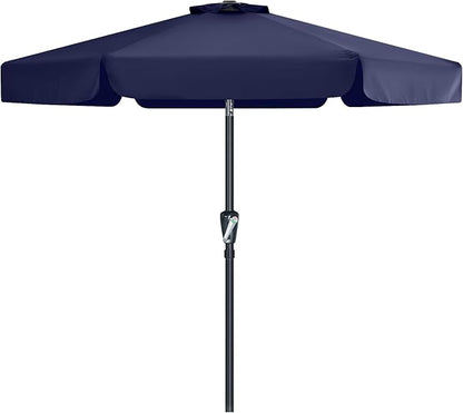 MASTERCANOPY Valance Patio Umbrella for Outdoor Table Market (7.5ft, Navy Blue)