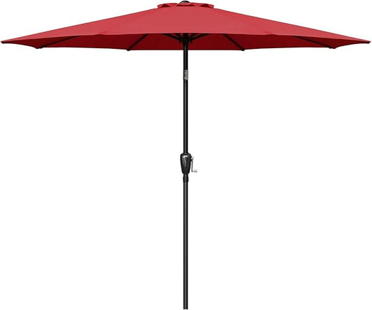 Simple Deluxe 9' Patio Umbrella Outdoor Table Market Yard Umbrella with Push Button Tilt/Crank