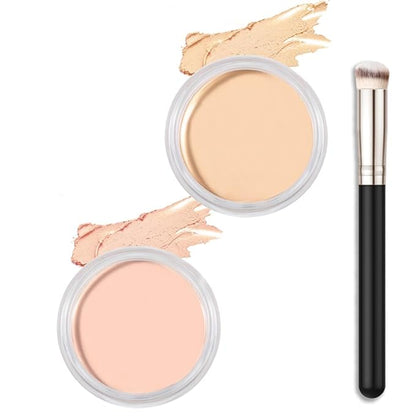 Kaely 2Pcs Cream Pot Concealer Full Coverage Set,Conceal