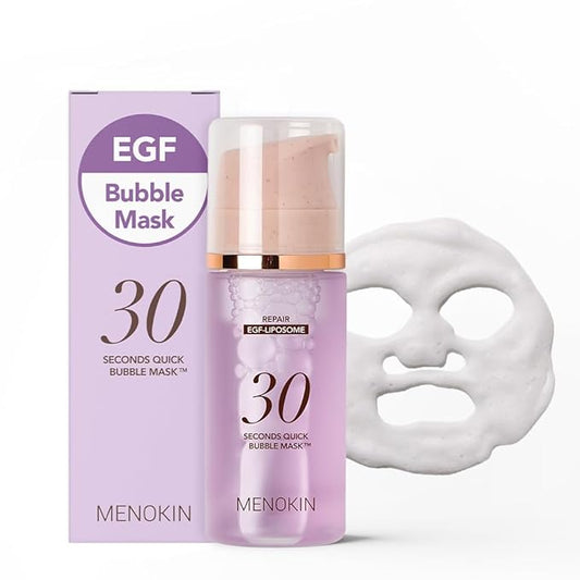 MENOKIN 30 Seconds Quick Bubble Mask [REPAIR] - [EGF Liposome] in Micro-bubbles for Skin Restoration, Hypoallergenic Bubble Capsule for Deep Repair, Korean Skin Care Essential, 70 Uses, 3.21 fl.oz