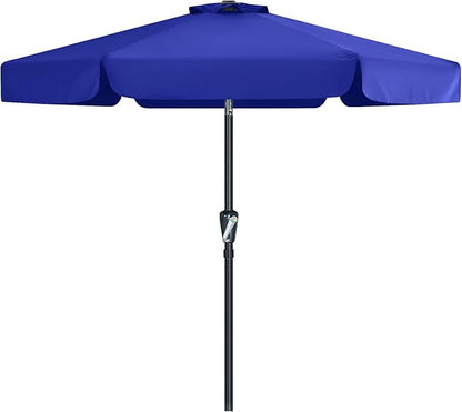 MASTERCANOPY Valance Patio Umbrella for Outdoor Table Market (7.5ft, Blue)