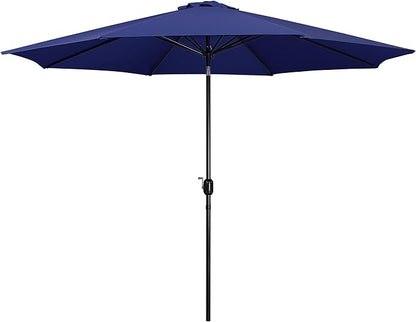 Yaheetech 11FT Patio Umbrella Outdoor Market Table Umbrella with Push Button Tilt & Crank for Garden/Lawn/Deck/Backyard/Pool/Beach, 8 Ribs, Navy Blue