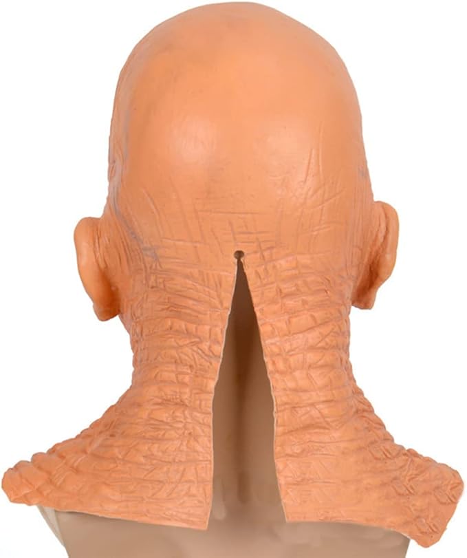 Realistic Old Man Mask Halloween Mask Scary Latex Old Man Grandpa Mask Halloween Wrinkle Face Mask