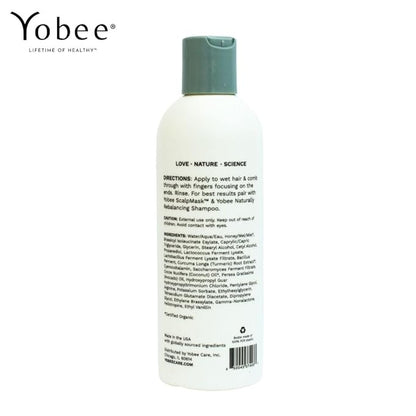 Yobee Naturally Rebalancing Shampoo | Dry, Flaky & Itchy Scalp Care with Para Probiotics, Organic Honey & Turmeric, Vitamin B12 & Oat Extracts | Dandruff & Psoriasis Relief (1 Bottle)